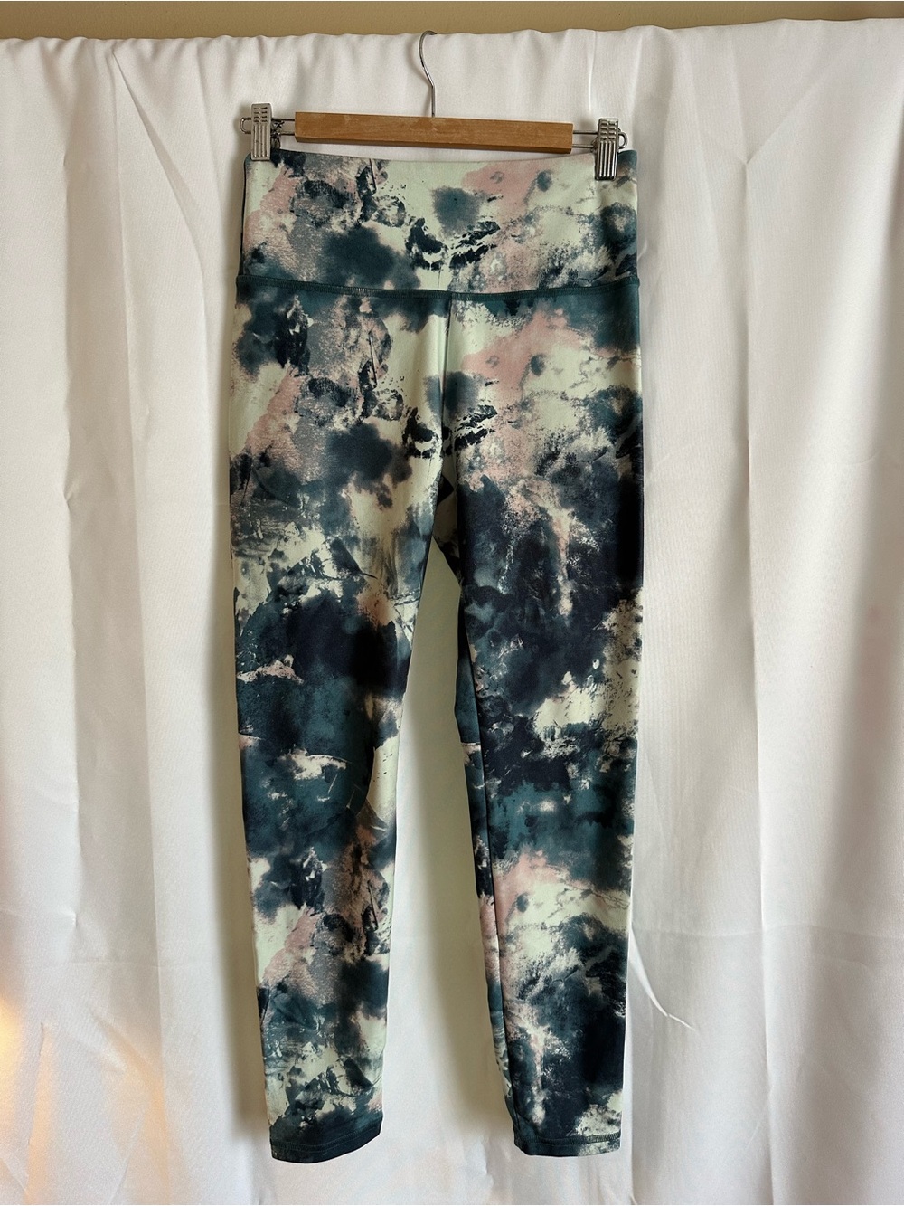 Balance Collection Kids Tie-Dye Leggings in Black, Cream & Pink